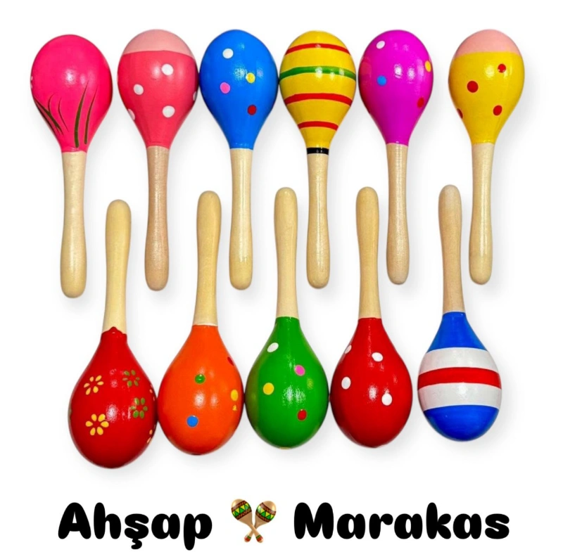 AHŞAP MARAKAS / 12Lİ PAKET